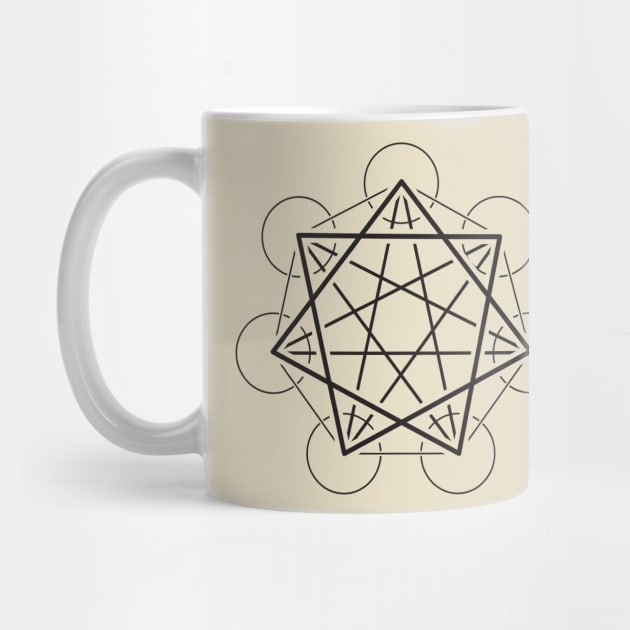 Heptagram (7 sided star) - Awesome Sacred Geometry Design by Nonstop Shirts